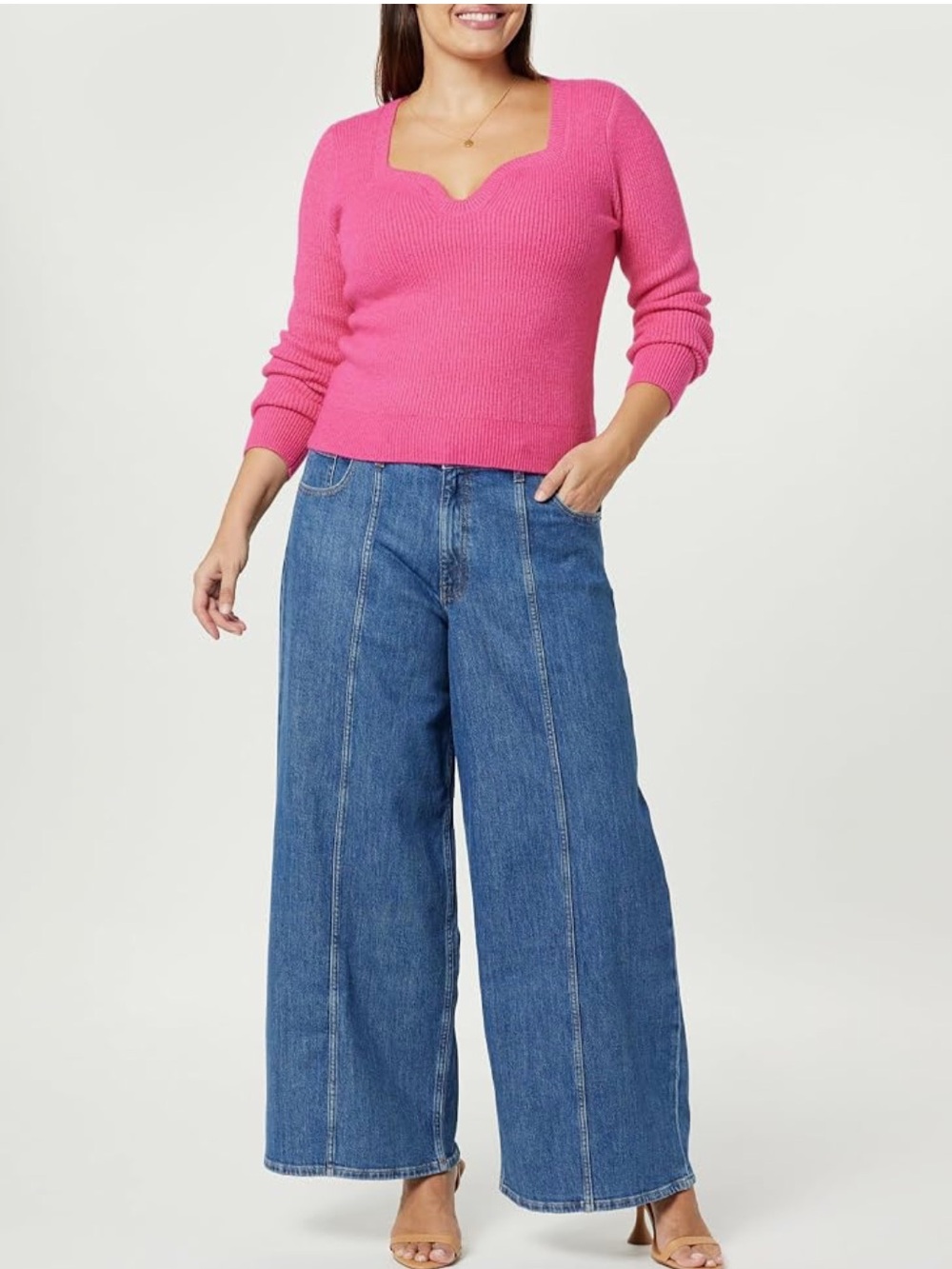 NWT The Drop Frida Wide Leg Jeans, Medium Indigo size 29